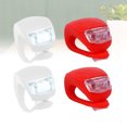 thumbnail image 1 of OUNONA 4Pcs Bike Rear Lights Silicone Front Rear Wheel Lighting White and Red for Rainy Days, 1 of 5
