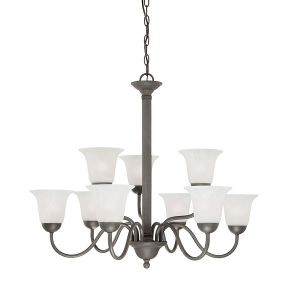 Elk Home 32-Inch Wide Riva Chandelier, Transitional, Painted Bronze