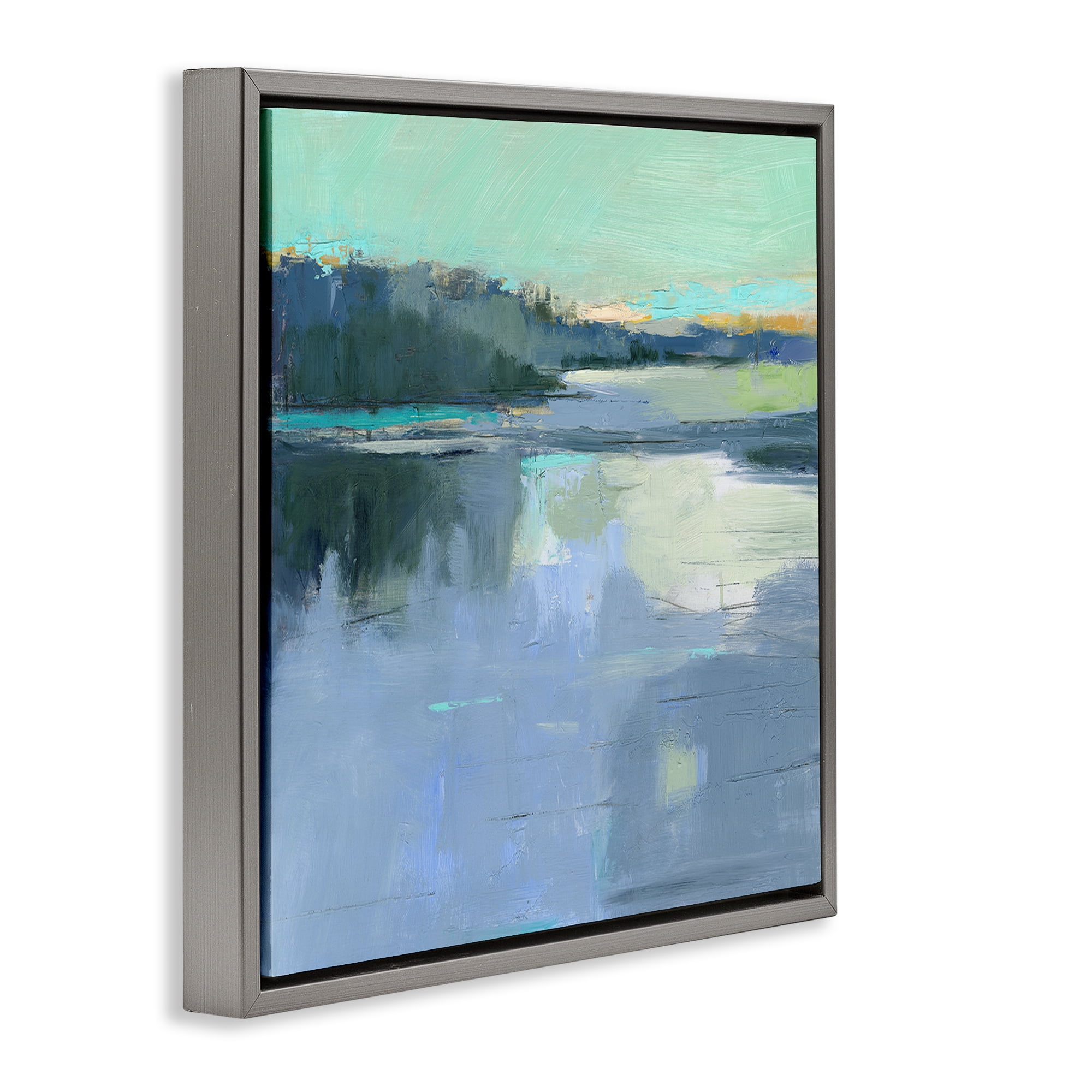 Stupell Industries Brave Boat Harbor Gray Framed Floater Canvas Wall Art, design by Kathleen Robbins