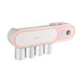 thumbnail image 2 of pitrice Electric Toothbrush Holder Rechargeable Bathroom Wall Mounted Toothpaste Squeezer Dispenser Detachable Washable Rack Shelf Type 2 Pink White, 2 of 9