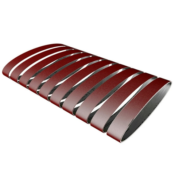 Yeacher 10pcs Sanding Belts Set 60-1000 Grit Grinding and Polishing Replacement for Angle Grinder