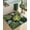 Green-forest, variant on Floral Bathroom Rug, Square Bath Mat 31x31, Non Slip Washable Absorbent Soft Microfiber Bathmat, Flower Plant Bath Rugs for Shower Floor, Sink, Beige