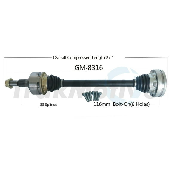 CV Axle Shaft Fits select: 2009-2013,2014 CADILLAC CTS