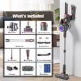 thumbnail image 5 of HOOFUN Cordless Vacuum Cleaner, 50mins Runtime, Powerful Stick Vacuum 6*2600mah Rechargeable Cordless Vacuum for Carpet, Tile, Pet Hair, Hardwood Floors, Silver gray, 5 of 12