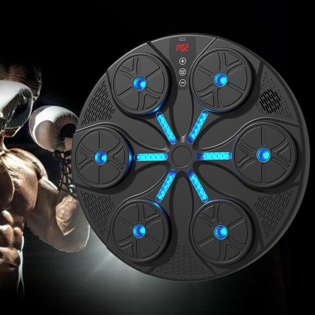 Almohadilla de perforación para máquina de boxeo para adultos y niños, objetivo de pared rítmico, montado en la pared para el hogar Negro