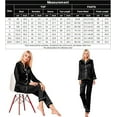 thumbnail image 5 of Women's Pyjama Set Long Sleeve Pyjamas Silk Satin Pjs Soft Button Down Sleepwear Set Loungewear, 5 of 5