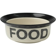 PetRageous Pooch Basics 6 inch 2 Cup Capacity Dog Food Bowl, Natural