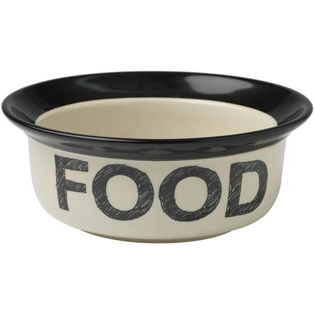 PetRageous Pooch Basics 6 inch 2 Cup Capacity Dog Food Bowl, Natural