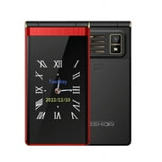 M1+ LED Light Dual Display Global Version 4G Flip Mobile 2 SIM Cards CellPhone Big Keyboard Loud Voice Elderly Celluar