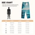 thumbnail image 3 of Balery Turquoise Ocean Reflection Pantalones de pijama para mujer, pijamas ultraligeros, pantalones de estar por casa-X-Large, 3 of 6