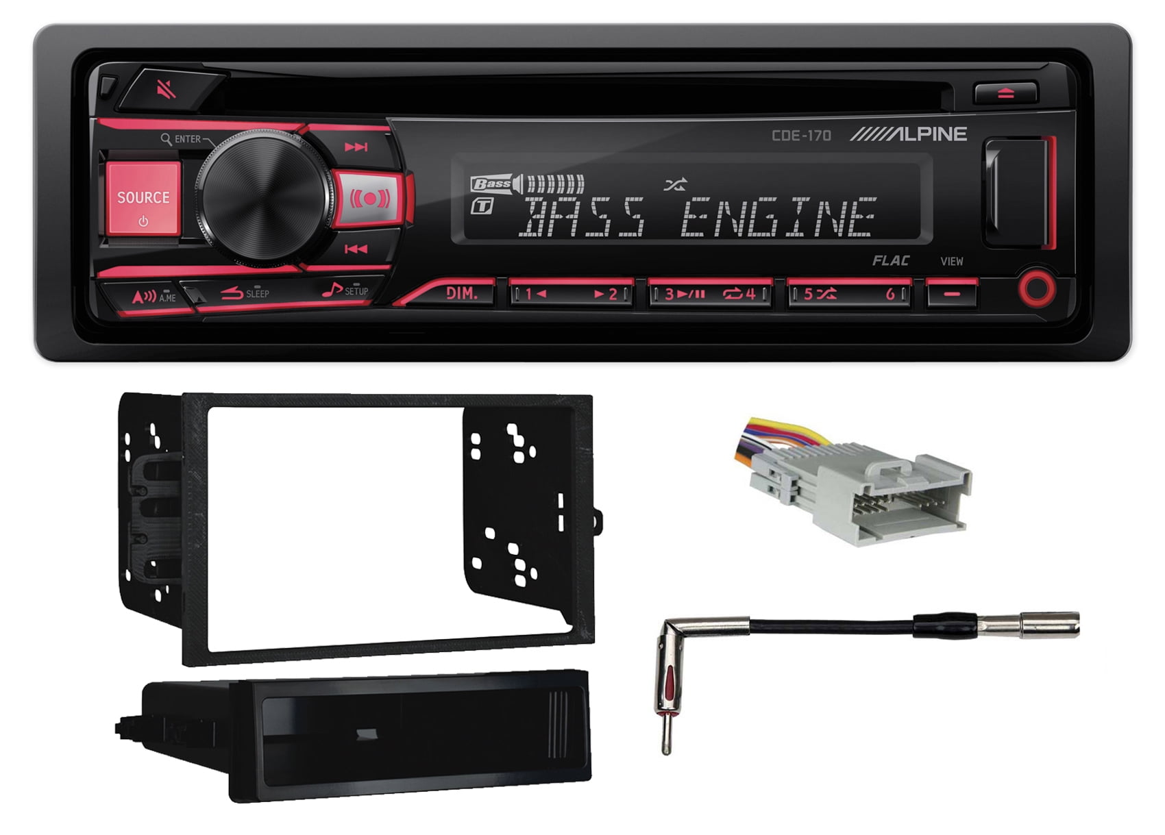 ALPINE CD Receiver Stereo Android/MP3/WMA/USB/AUX For 200305 Chevrolet