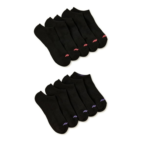 Avia Women's Performance Cushioned Low Cut Socks, 10-Pack