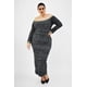 thumbnail image 1 of Vestido con detalle de cadena Roman Fashion Talla Extra 51731 Gris 38, 1 of 7