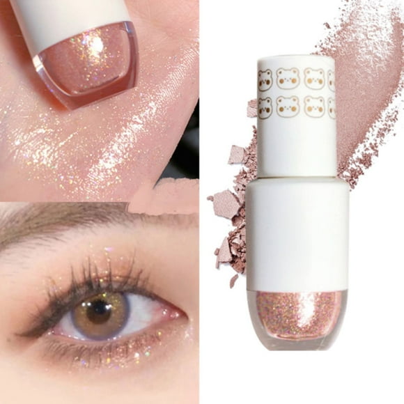 Eyeshadow Champagne Liquid Eyeshadow & Metallic Glitter Eyeshadow Highly Pigmented Long Lasting Liquid Shadow Eye Makeup Quick Drying Sparkling Eye Shadow Makeup 3Ml, Eyeshadow for Women