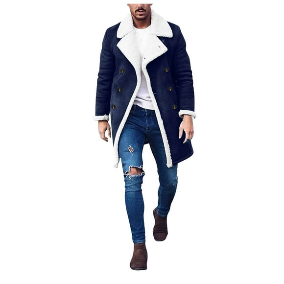 Ketyyh-chn99 Rain Jacket Men Waterproof 2024 Fashion Fall Men's Lightweight Jacket Full Zip Golf Jackets Men Winter Warm Turndown Neck Softshell For Windproof Soft Coat Shell Jacket Blue,2XL
