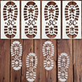 thumbnail image 4 of Christmas Santa Footprint Stencil Reusable Painting Template for Wall Window Snowflake, 4 of 4