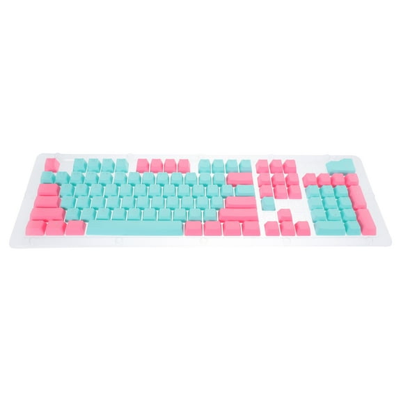 PBT Key Caps with Clear Characters for Decor 104 Keys Computer Keyboard Caps Multi Color