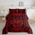 thumbnail image 1 of Erosebridal Rde Damask Flower Bedding King Comforter Set, Retro Boho Down Comforter, Mandala Hippie Decor, Reversible, 1 of 7