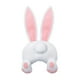 thumbnail image 2 of 1 Juego de adornos colgantes de conejito ladrón de Pascua de animales de dibujos animados de orejas de conejo (blanco) Libre de BPA, 2 of 9