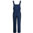 thumbnail image 4 of aidice Cotton Linen Rompers for Women Summer Lightweight Drawstring Adjustable Strap Pants Jumpsuits, 4 of 6