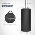 thumbnail image 4 of Rangland Portable Changing Room Tent - Instant Pop Up Privacy Pod with Suction Cup for SUV Liftgate, for Camping, Shower, Beach and Toilet Stall (Carrying Bag Included) Black, 4 of 8