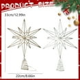 thumbnail image 4 of Christmas Star Tree Topper, Glitter Star Tree Topper, Christmas Sparkly Metal 3D Hallow Wire Star with Light, Battery Operated Xmas Tree Top Decor Ornament, 1 Pcs, 12.99x8.66", 4 of 5