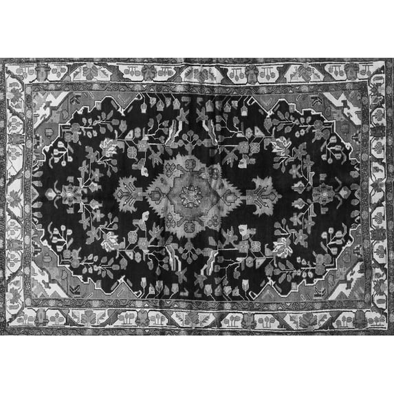 Ahgly Company Indoor Rectangle Persian Gray Traditional Area Rugs, 8' x 10'