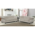 thumbnail image 2 of Uspridefurniture Fender 3Pcs Living Room Set,Beige Velvet, 2 of 6