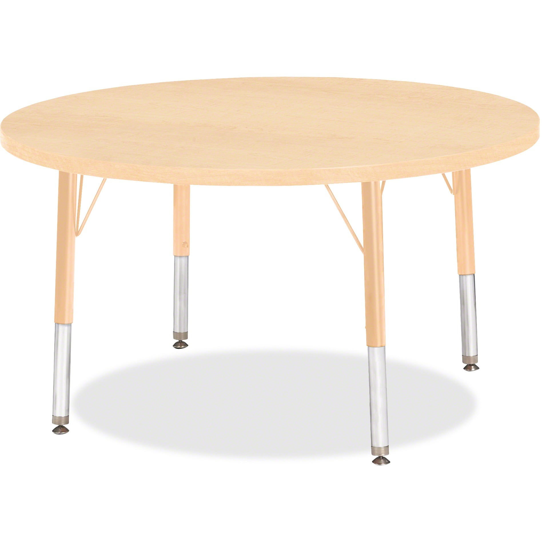 Round Adjustable-Height Mobile Preschool Activity Table w//Removable Organizer 48 Diameter