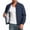#0511-Dark Blue, variant on Men’s Plaid Baseball Collar Jacket Lightweight Business Casual Blazer with Zipper Pockets for Spring Fall Daily