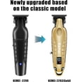 thumbnail image 7 of KEMEI 2293 Professional Hair/Beard Trimmer for Men Zero Gapped Hair Clippers for Barber with T Blade, Cordless Rechargeable, Gold, 7 of 7