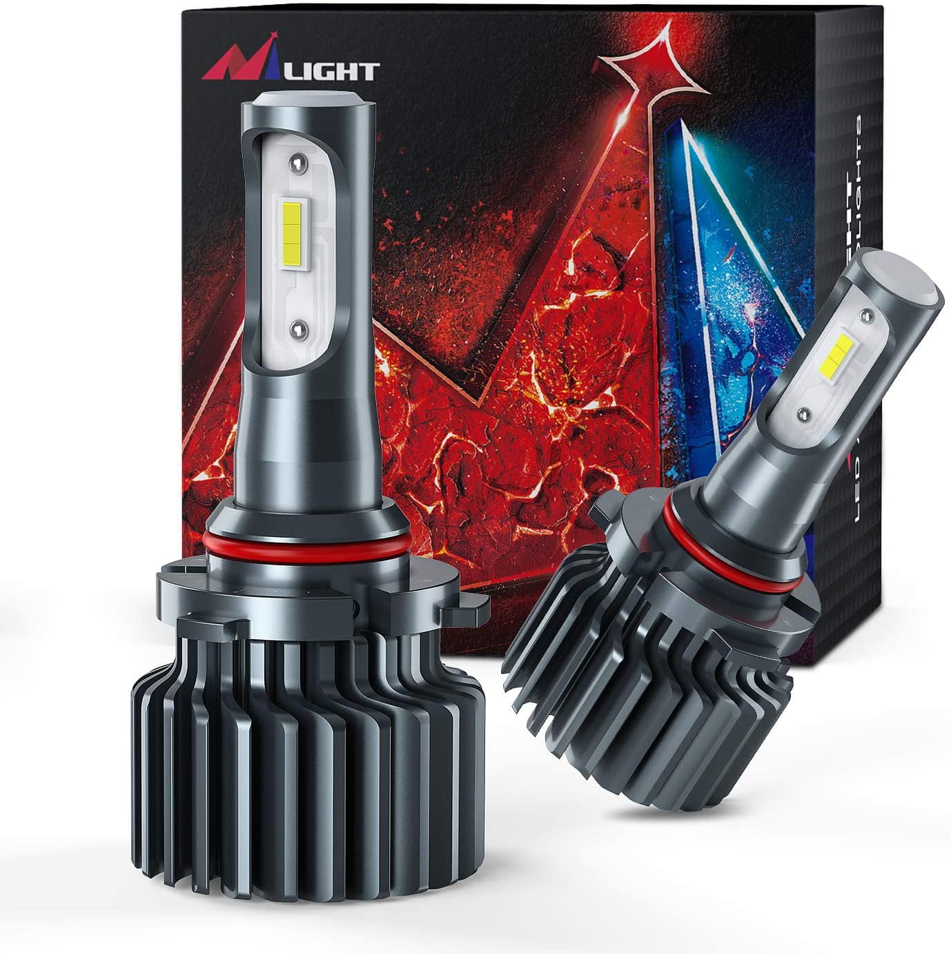 9005 HB3 LED Headlight Bulbs Kit High Beam OEM Headlamp 100W 8000lm 6000K Plus 
