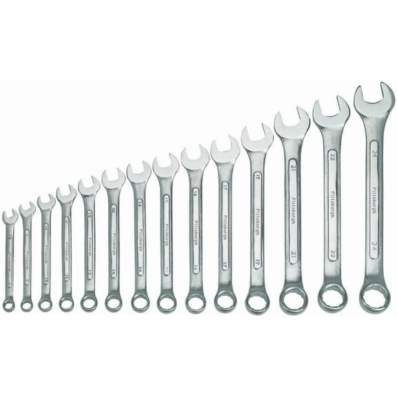 Pittsburgh 14 Piece Metric Combination Wrench Set