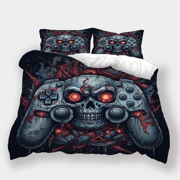Home Bedclothes Duvet Cover Set Teen Adult High Quality Gamepad Printed Bedspreads Bed Set,King (90"x104")
