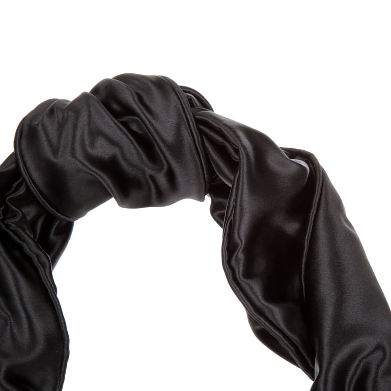 Slip Pure Silk Knot Headband, Mulberry 22 Momme Silk, Black  display picture 3