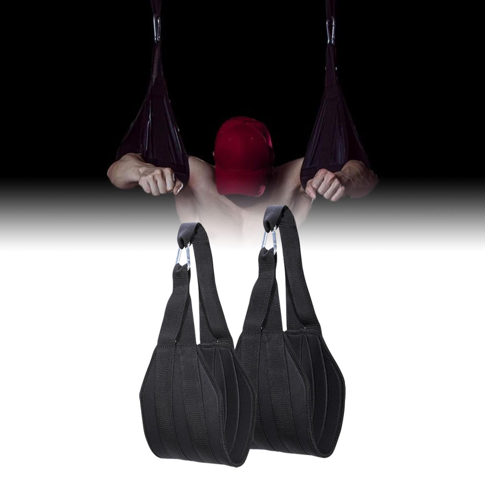 funtasica Hanging Ab Straps for Pull up Bar for Home Gym Exercise with Carabiners Fitness Equipment Accessories Arm Supports Arm Straps C