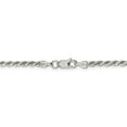 thumbnail image 3 of Sterling Silver 2.75mm Diamond-cut Rope Chain (Weight: 18.75 Grams, Length: 28 Inches), 3 of 4