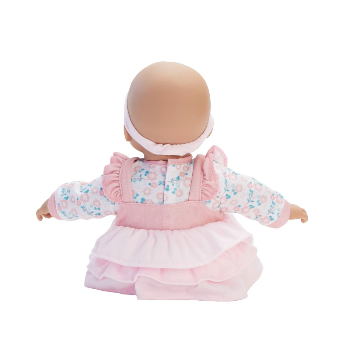 Madame Alexander 14-Inch Baby Cuddles Doll with Bottle, Pink Floral, Medium Skin Tone