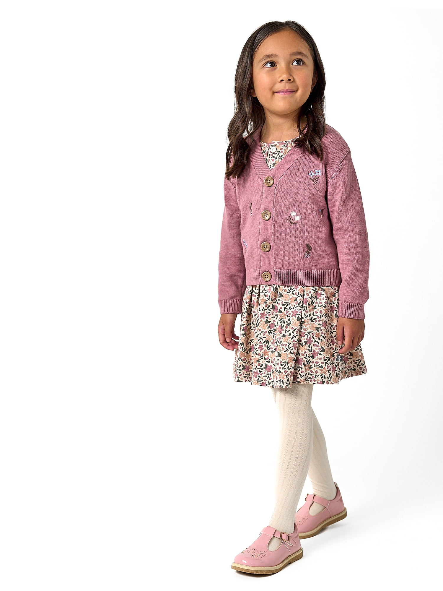 Modren Moments by Gerber Toddler Girl Embroidered Cardigan Sweater, 12 Months - 5T