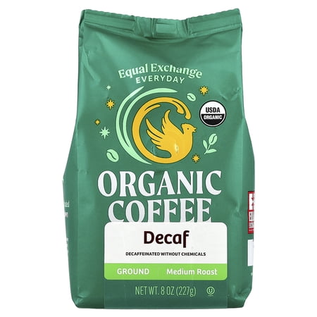 Equal Exchange Organic Coffee  Ground  Medium Roast  Decaf   8 oz (227 g)