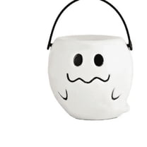 ​​GiLiling Trick-or-Treat Handheld Ghost Bucket​​ | Halloween Candy Basket with Kettle Design for Festive Candy Collection and Party Favor Distribution Solutions