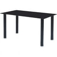 thumbnail image 5 of Titanic Furniture Mika Tempered Glass Table w/Black Shiny Legs and Chrome Caps, 5 of 6