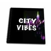 3dRose CITY VIBES BLURRY COLORFUL NYC BACKGROUND - Mini Notepad, 4 by 4-inch