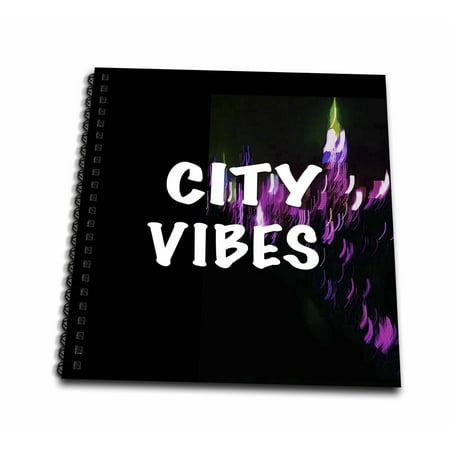 3dRose CITY VIBES BLURRY COLORFUL NYC BACKGROUND - Mini Notepad, 4 by 4-inch