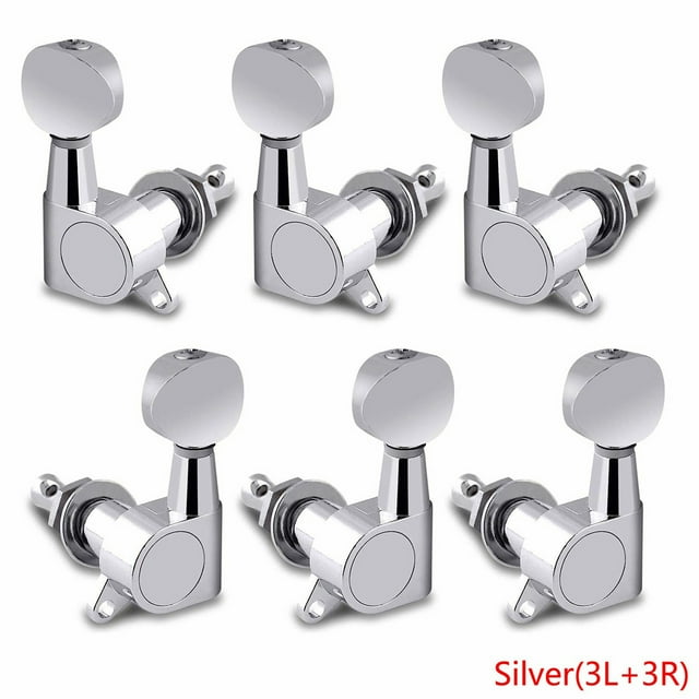 6pcs Electric Guitar Tuning Pegs Kit Acoustic Folk Guitar Peg Reel Tuner Tuning Key Replacement Parts