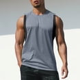 thumbnail image 1 of pstuiky Camisetas sin mangas para hombre, Chaleco holgado de cuello redondo para hombre, informal, para correr, hacer ejercicio y fitness Chaleco para hombre xxxl, 1 of 7