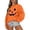 Yellow1, variant on Halloween Ladies Sweatshirt Without Hood With Print Autumn Comfortable Top Festive Crew Neck Pullover For Casual Denim Season Orange4 XXL