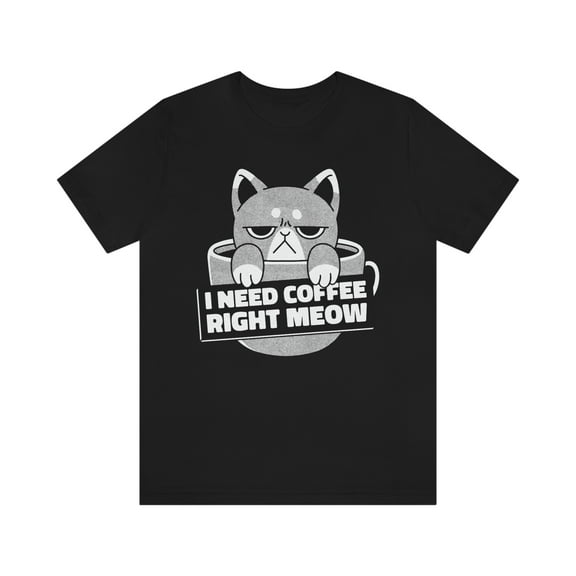 Cat Shirts Coffee Funny Cat Shirt Cat Gifts for Men Cat Dad Shirt