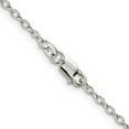 thumbnail image 3 of Sterling Silver 1.6mm Oval Fancy Rolo Chain (24 X 1.6) Made In India qfc47-24, 3 of 5