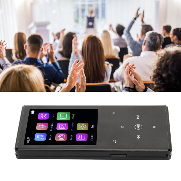 Reproductor de Música MP4 Ultrafino Cancelación de Ruido de Sonido sin Pérdidas Libro Eléctrico Multifunción HiFi con Pantalla a Color